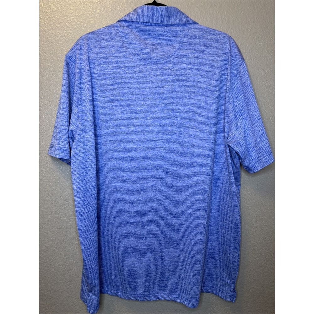 Polo Greg Norman Men's XL Blue Play Dry Golf Shark Logo Short Sleeve Shirt - Picture 4 of 4